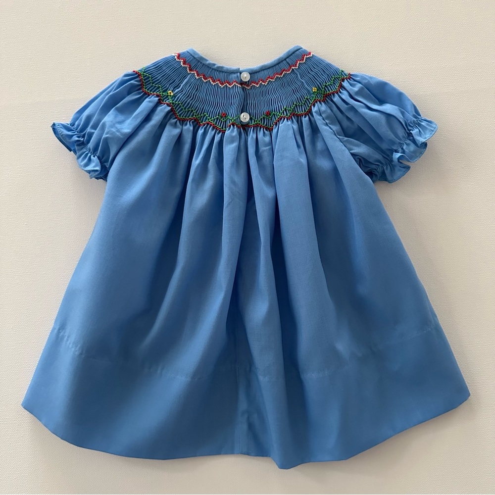 Rosalina Baby Girl 3 Months Holiday Christmas Smocked Dress - Picture 3 of 7